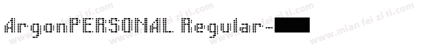 ArgonPERSONAL Regular字体转换